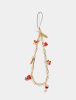 Beaded Phone Straps | Gold And Red Charm Chain Phone Strap Beaded Phone Straps Beaded Phone Straps