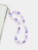 Beaded Phone Straps | Lilac Happy Face Beaded Strap Beaded Phone Straps Beaded Phone Straps