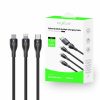 Cables | Rxuc23 Two-For-Three Fast Charging Cable Black Cables Black