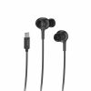 Headphones | Rxhd56C Usb C Wired Earbud Type Headphone With Microphone Black Headphones Black