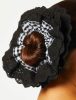 Home & Lifestyle | Gingham Frill Extra Large Scrunchie In Black Home & Lifestyle Home & Lifestyle