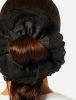 Home & Lifestyle | Lace Frill Extra Large Scrunchie In Black Home & Lifestyle Home & Lifestyle