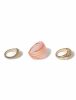 Jewellery |  3 Pack Striped Glass & Metal Rings Jewellery Jewellery