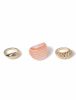 Jewellery |  3 Pack Striped Glass & Metal Rings Jewellery Jewellery