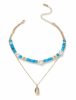 Jewellery |  Gold Beaded Multirow Pendant Necklace Jewellery Jewellery