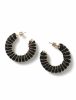 Jewellery |  Raffia Wrapped Black Hoop Earrings Jewellery Jewellery