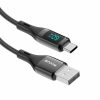 Cables | Rxuc28Ac Braided Usb To Usb-C Cable With Led Display 1M Black Cables Black