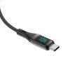 Cables | Rxuc28Ac Braided Usb To Usb-C Cable With Led Display 1M Black Cables Black