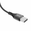 Cables | Rxuc28Ac Braided Usb To Usb-C Cable With Led Display 1M Black Cables Black