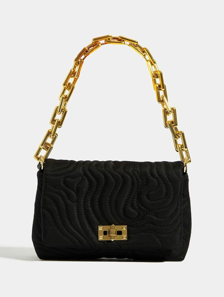 Bags | Farah Black Swirl Quilt Shoulder Bag Bags Bags