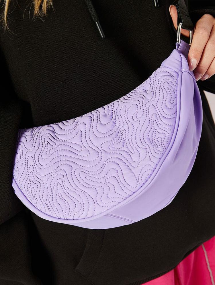 Bags | Lilac Swirl Quilted Nylon Hobo Cross Body Bag Bags Bags