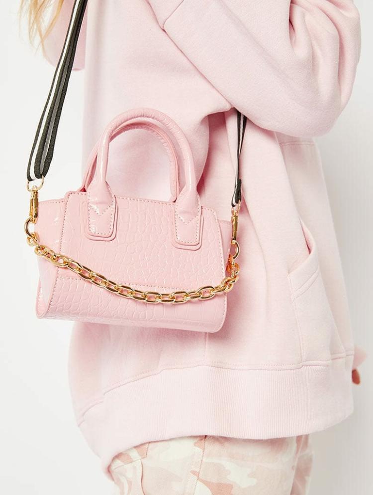 Bags | Pink Croc Mini Tote Bag Bags Bags