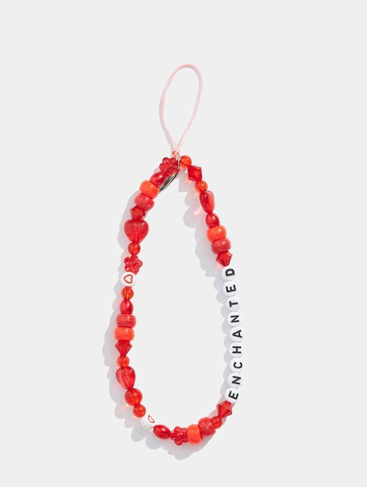 Beaded Phone Straps | Enchanted Red Beaded Phone Strap Beaded Phone Straps Beaded Phone Straps