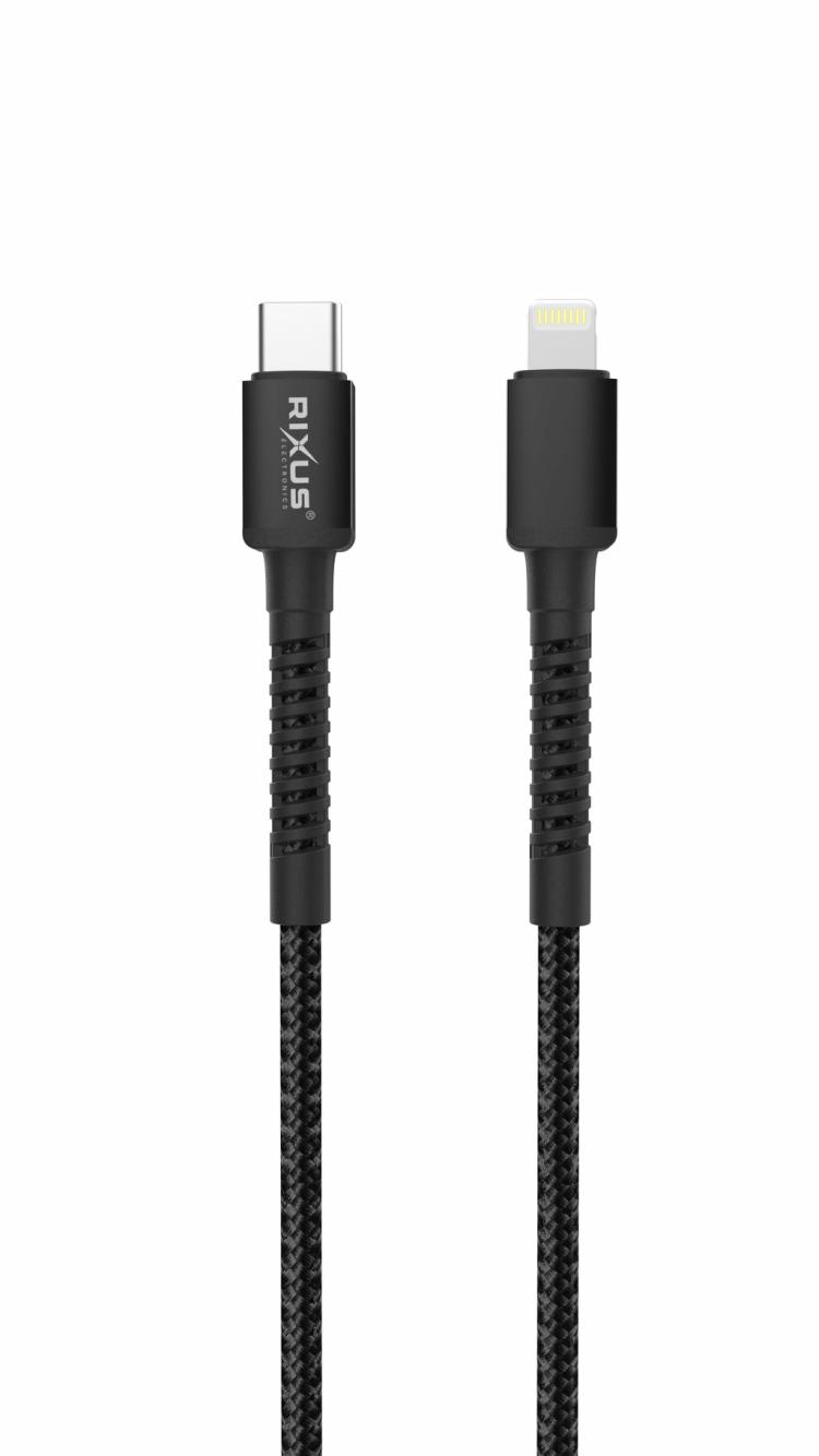 Cables | Rxu71C Nylon Braided Usb-C To Usb-C Cable 1.2Mtr Black Cables Black