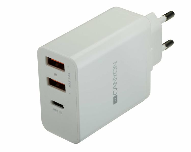 Chargers | Wall Charger H-08 Usb-C And 2X Usb-A 2.4A White Chargers Chargers