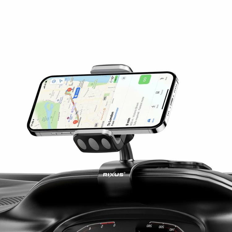 For The Car | Rxhw61 360 Degree Car Phone Holder Hud Clip For Phone Display Black For The Car Black