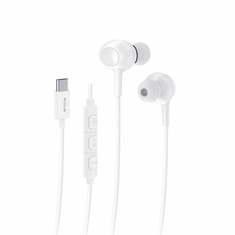 Headphones | Rxhd56Cw Usb C Wired Earbud Type Headphone With Microphone White Headphones Headphones