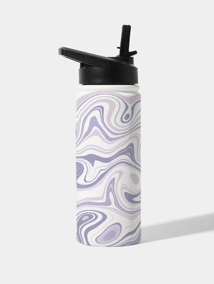 Home & Lifestyle | Lilac Swirl 18Oz Stainless Steel Water Bottle Home & Lifestyle Home & Lifestyle