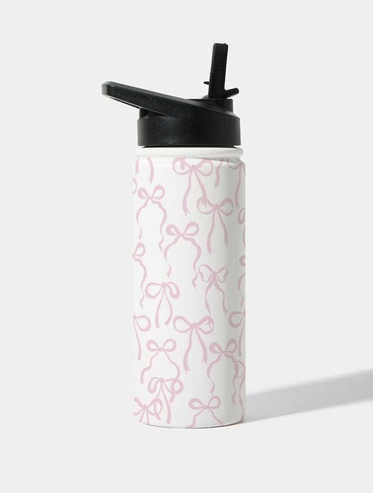 Home & Lifestyle | Pink Bows 18Oz Stainless Steel Water Bottle Home & Lifestyle Home & Lifestyle