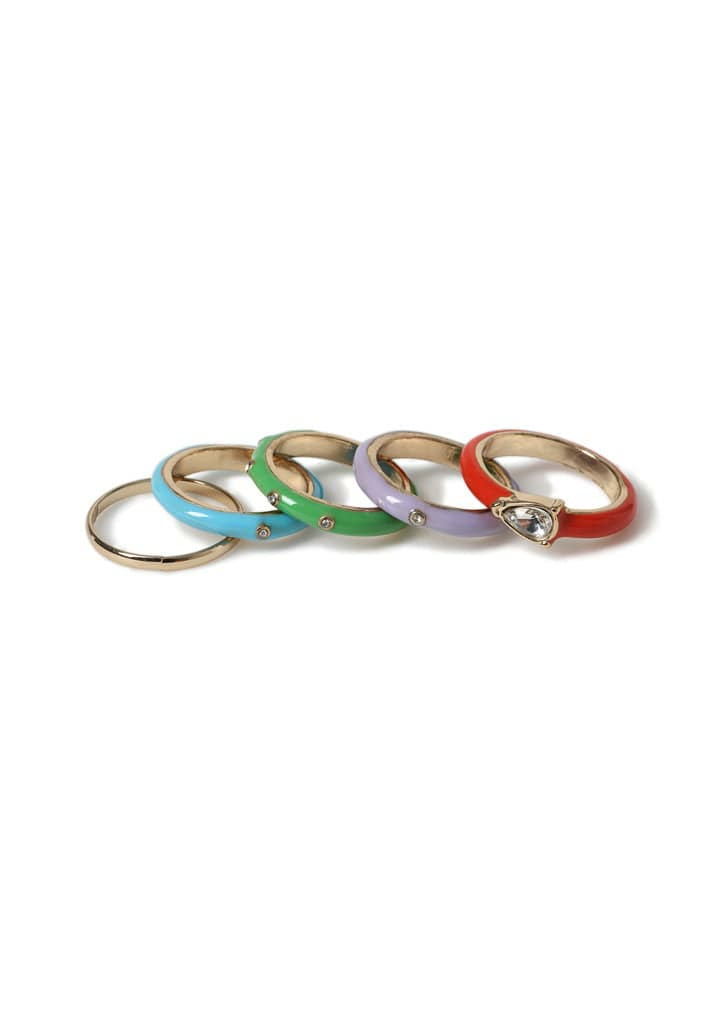 Jewellery |  6 Pack Enamel Rings Jewellery Jewellery