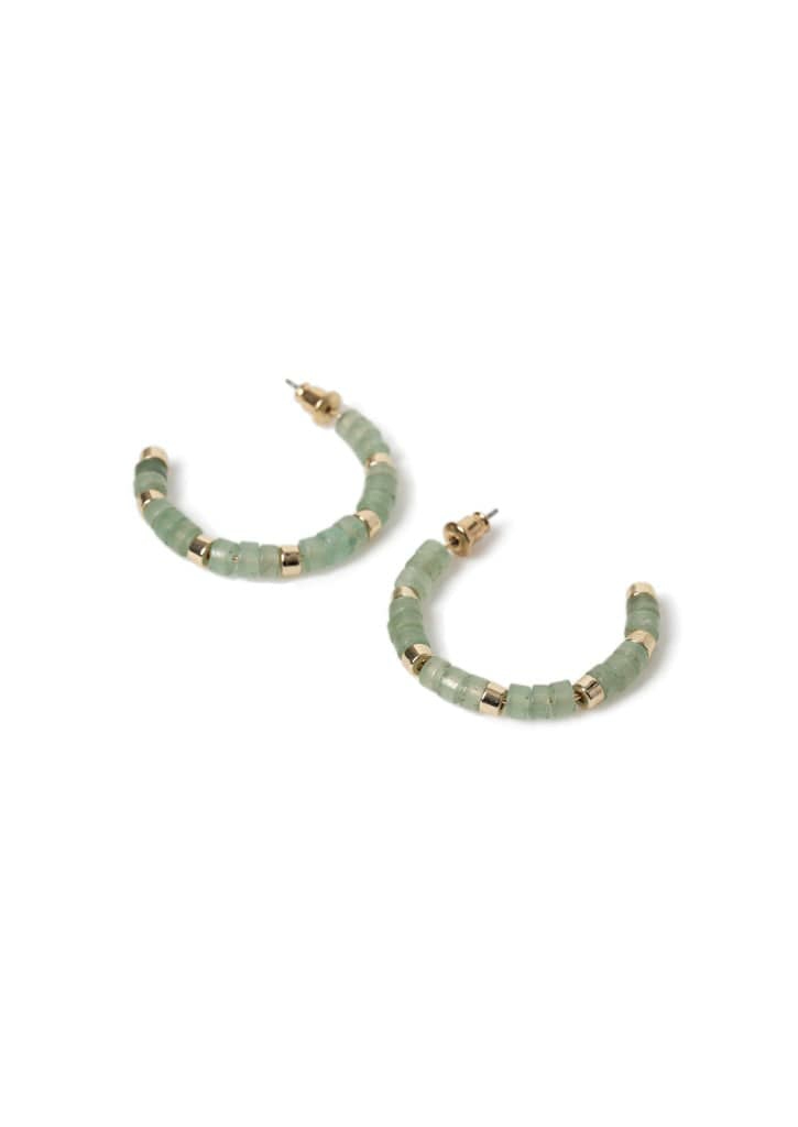 Jewellery |  Green Glass Bead Hoop Jewellery Jewellery