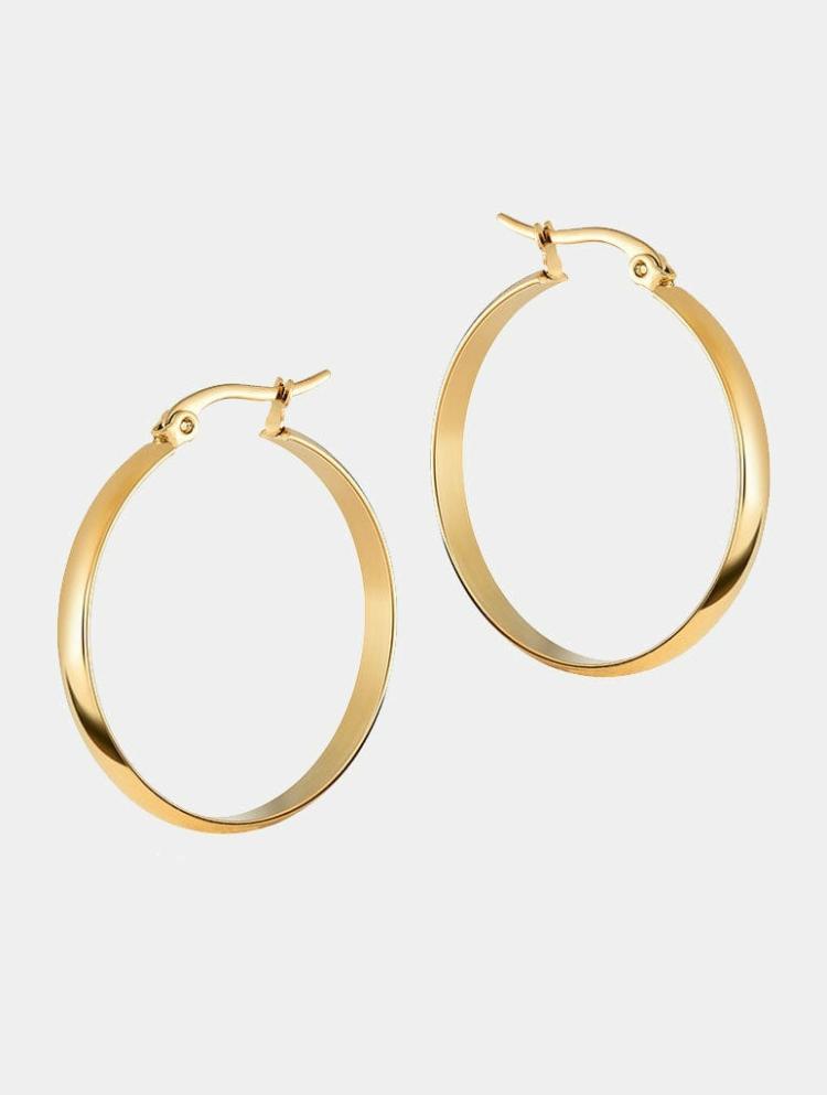 Jewellery |  Large Band Hoops In Gold Jewellery Jewellery