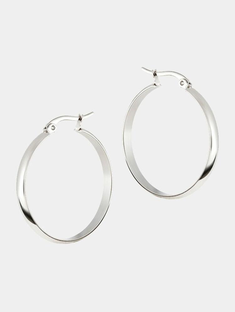 Jewellery |  Large Band Hoops In Silver Jewellery Jewellery