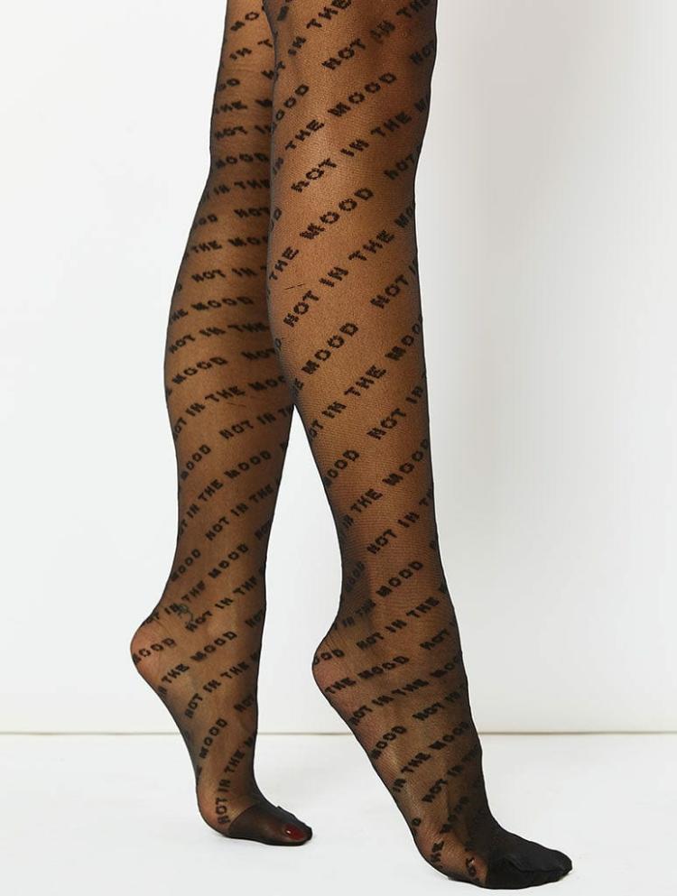 Socks & Tights | Not In The Mood Print Tights Socks & Tights Socks & Tights