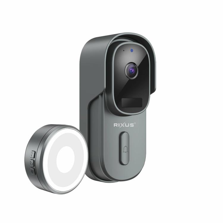 Webcams | Wireless Battery Powered Doorbell With Camera Gray Webcams Gray